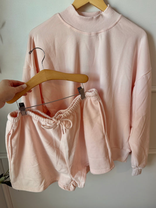 Pink Mockneck Set