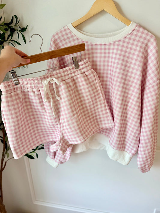 Pink Gingham Set