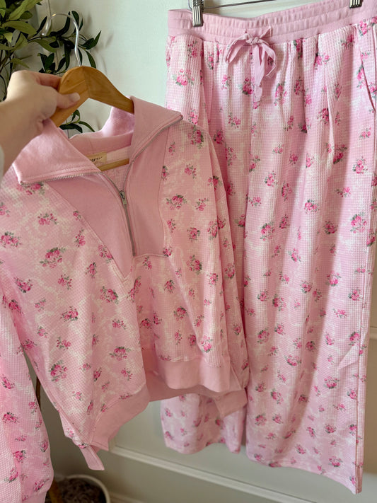 Floral Waffle Knit Set